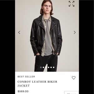 Brand New Conroy Leather biker jacket, Size (Medium Men’s) Black